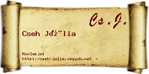 Cseh Júlia névjegykártya