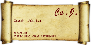 Cseh Júlia névjegykártya