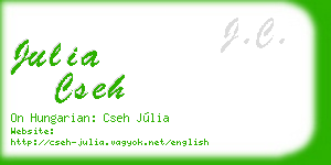 julia cseh business card