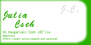 julia cseh business card